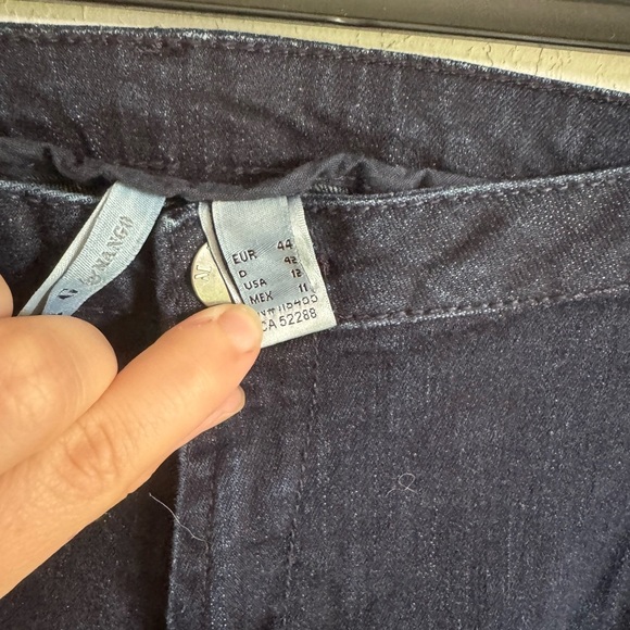 MNG by Mango Dark Wash Blue Denim Straight Leg Womens 12 Casual Stretch - Picture 5 of 7